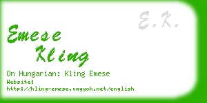 emese kling business card